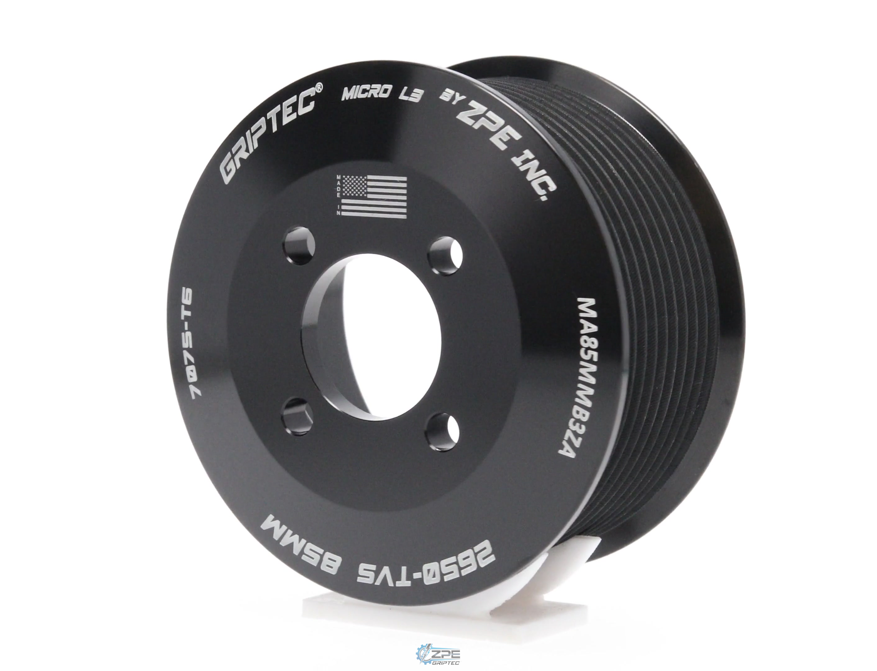 85mm 10 Rib ZPE GripTec® 2pc Magnuson LSA/LT4 2650 TVS L3 Black Pulley Only